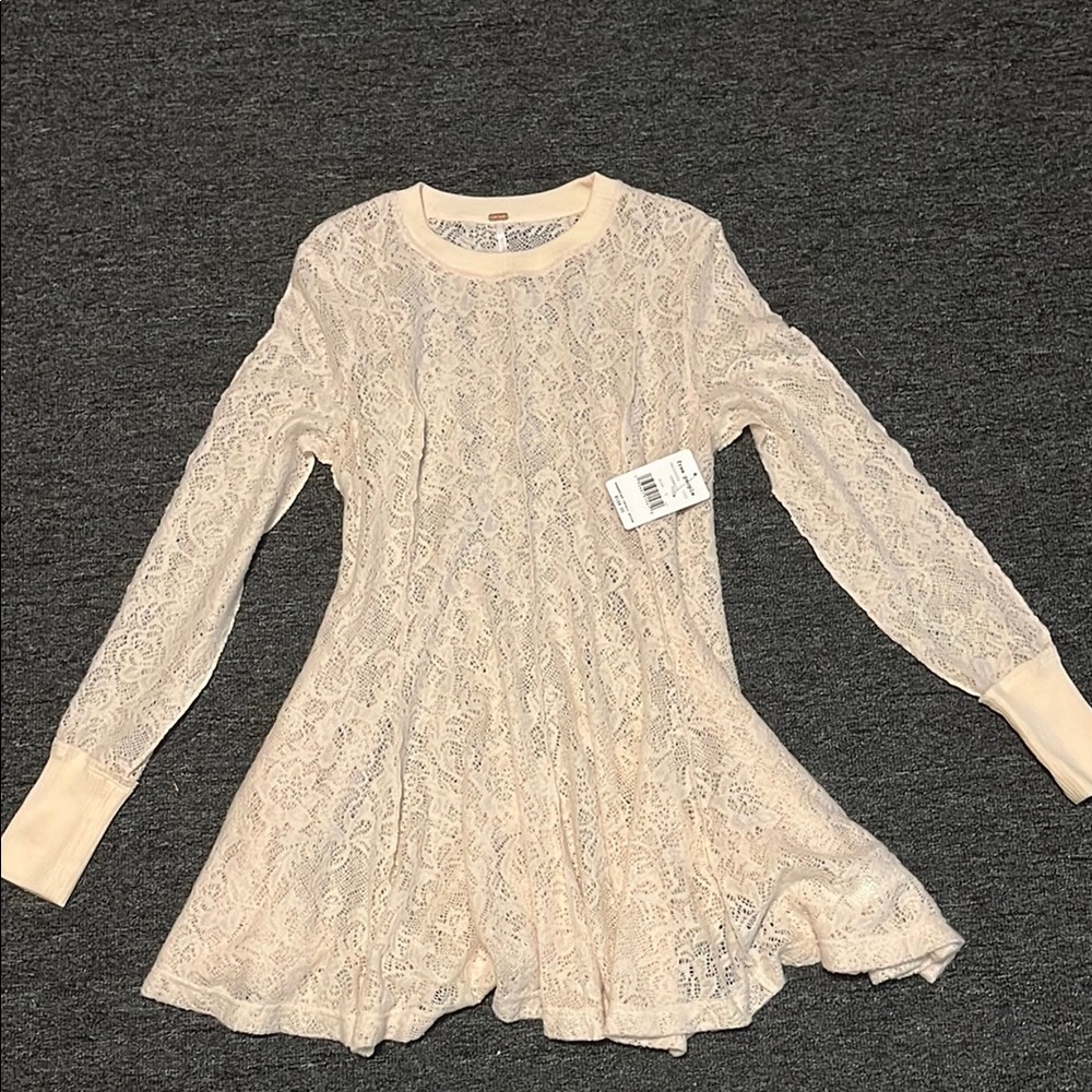 Free People Lace Long Sleeve Dress